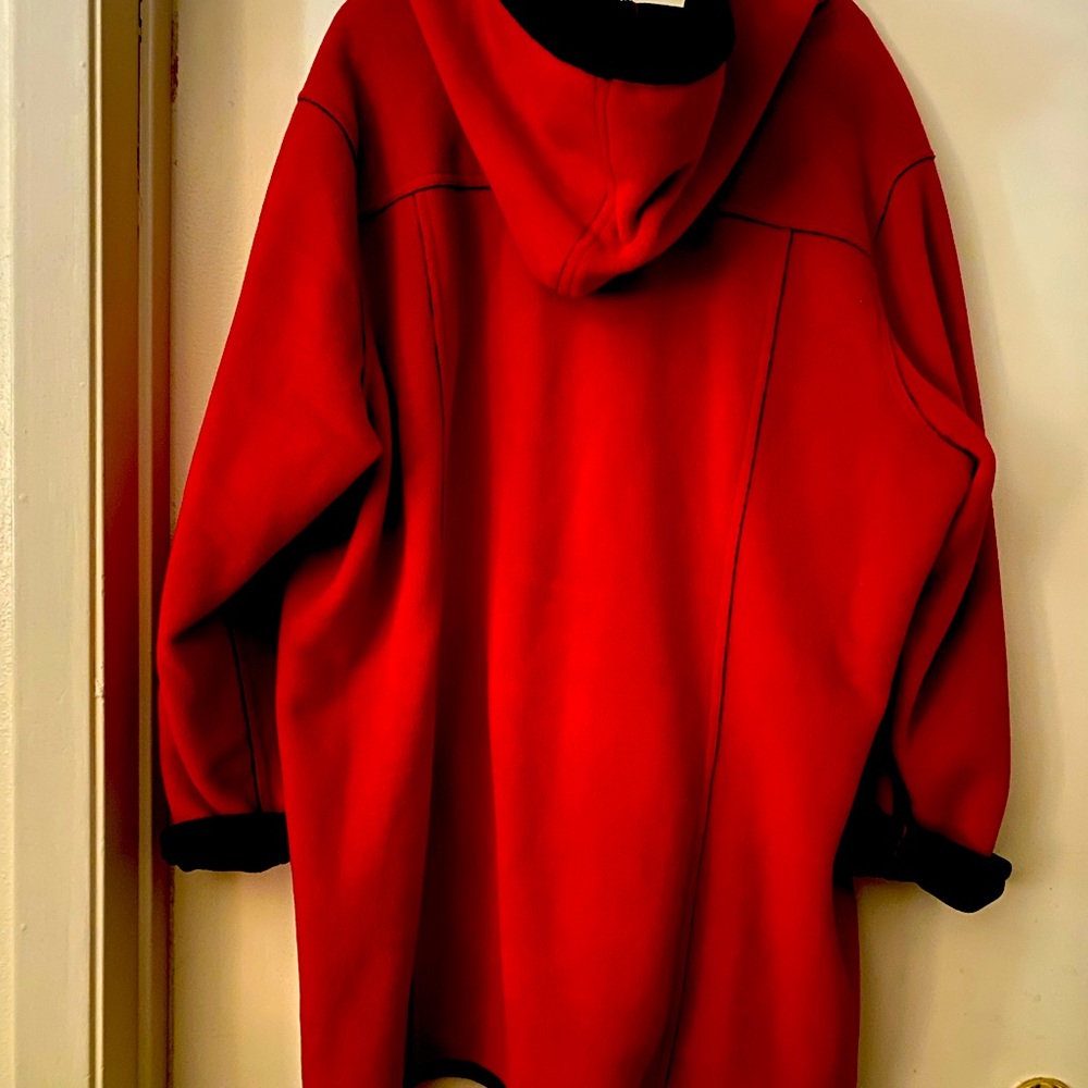 Susan Grager  weekend, coat red with hood